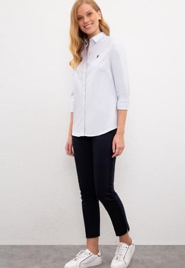 Kadın Mavi Gömlek Uzunkol Basic - 50200203015