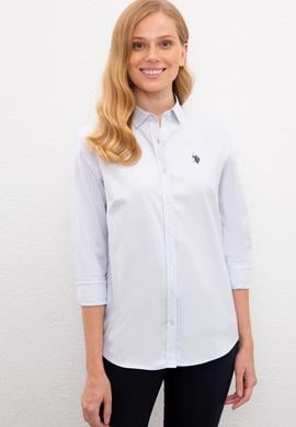 Kadın Mavi Gömlek Uzunkol Basic - 50200203015