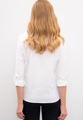 Kadın Beyaz Gömlek Uzunkol Basic - 50200126001
