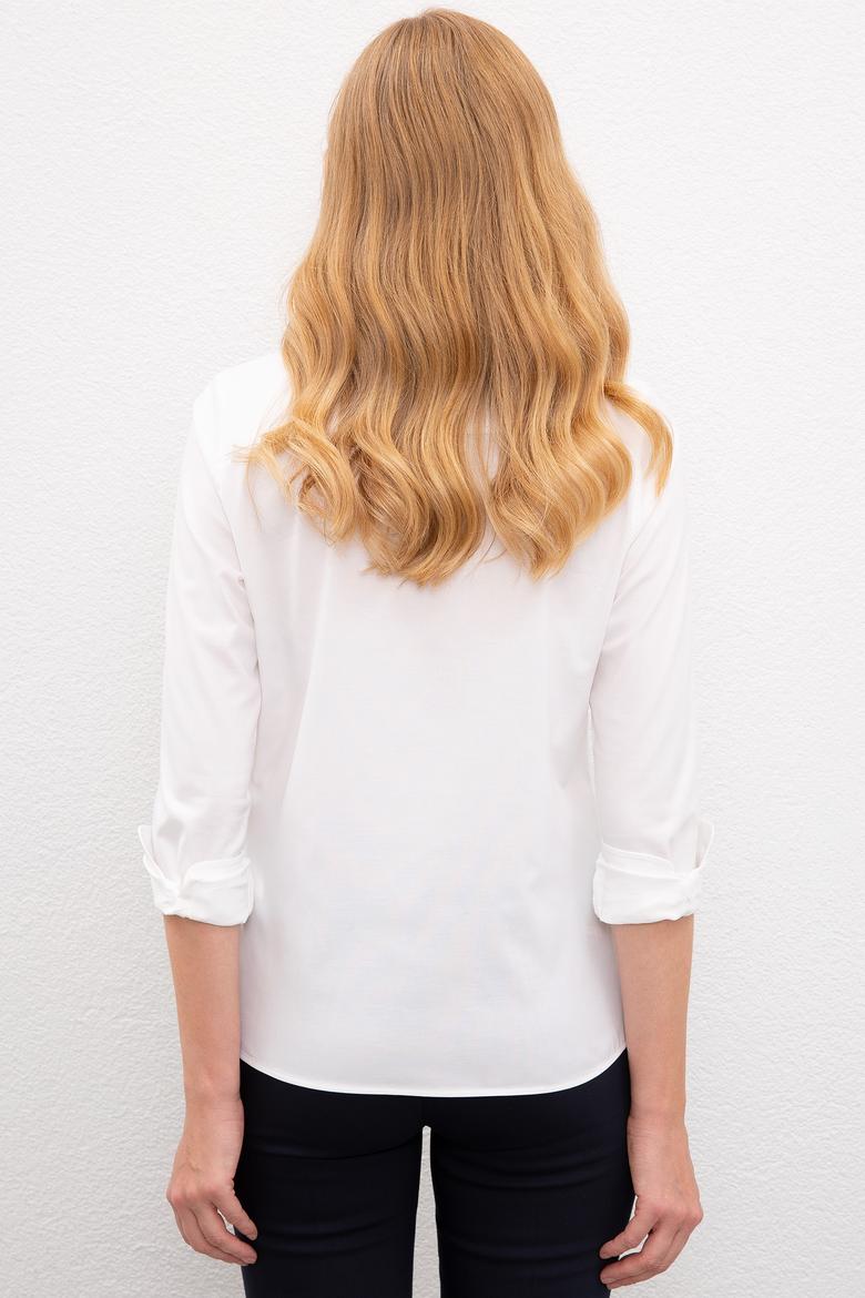 Kadın Beyaz Gömlek Uzunkol Basic - 50200126001