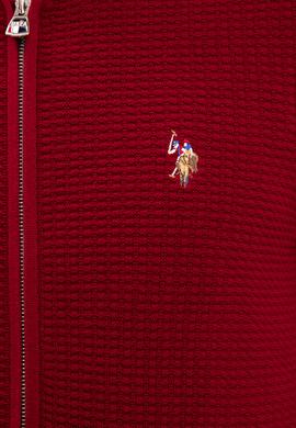 Erkek Bordo Dik Yaka Triko Hırka Basic - 50224884032