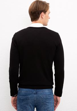 Erkek Siyah Basic Kazak - 50224890032