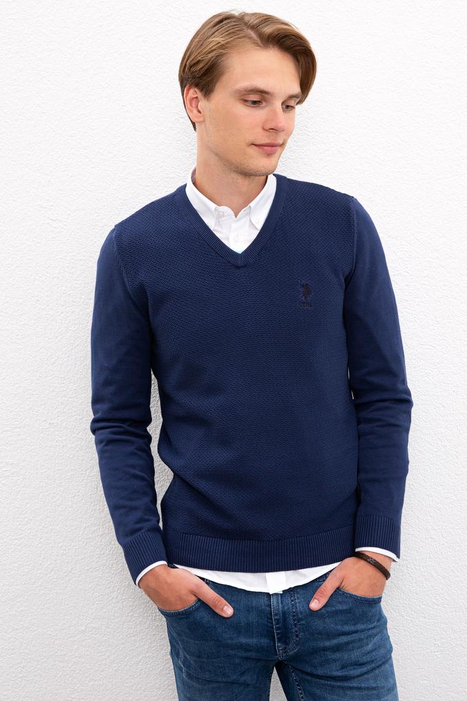 Erkek İndigo Basic Kazak