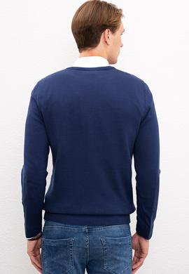 Erkek İndigo Basic Kazak - 50224890042