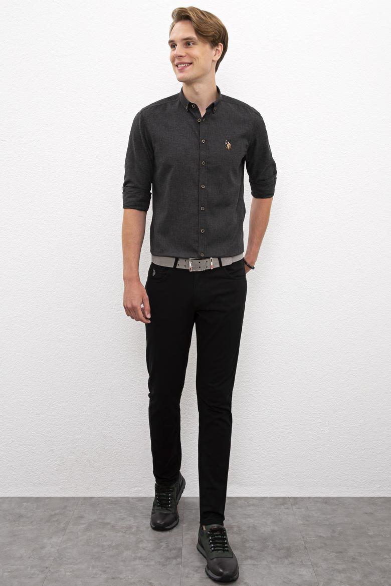 Erkek Siyah Kanvas Pantolon