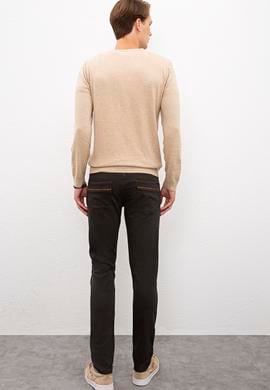 Erkek Kahverengi Denim Pantolon - 50213690002