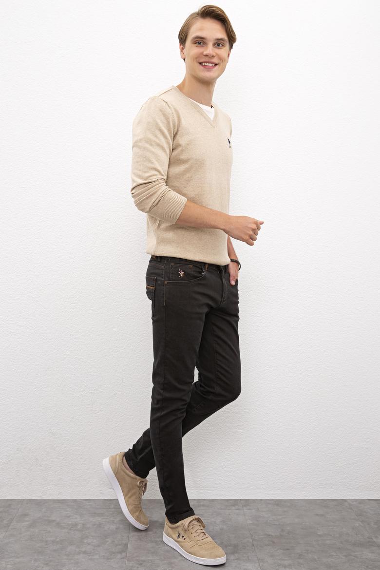 Erkek Kahverengi Denim Pantolon - 50213690002