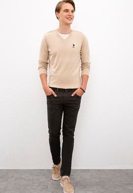 Erkek Kahverengi Denim Pantolon - 50213690002