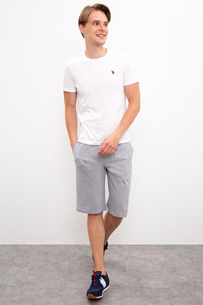 Erkek Gri Melanj  Örme Şort