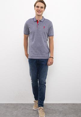 Erkek Lacivert Polo Yaka T-Shirt - 50219258004
