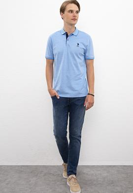 Erkek Kobalt Mavi T-Shirt - 50219258052