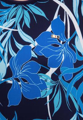 Kadın Lacivert Bisiklet Yaka Tişört - 50218063013