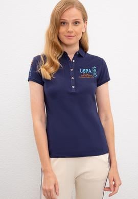 Kadın Lacivert Polo Yaka Tişört - 50220588016