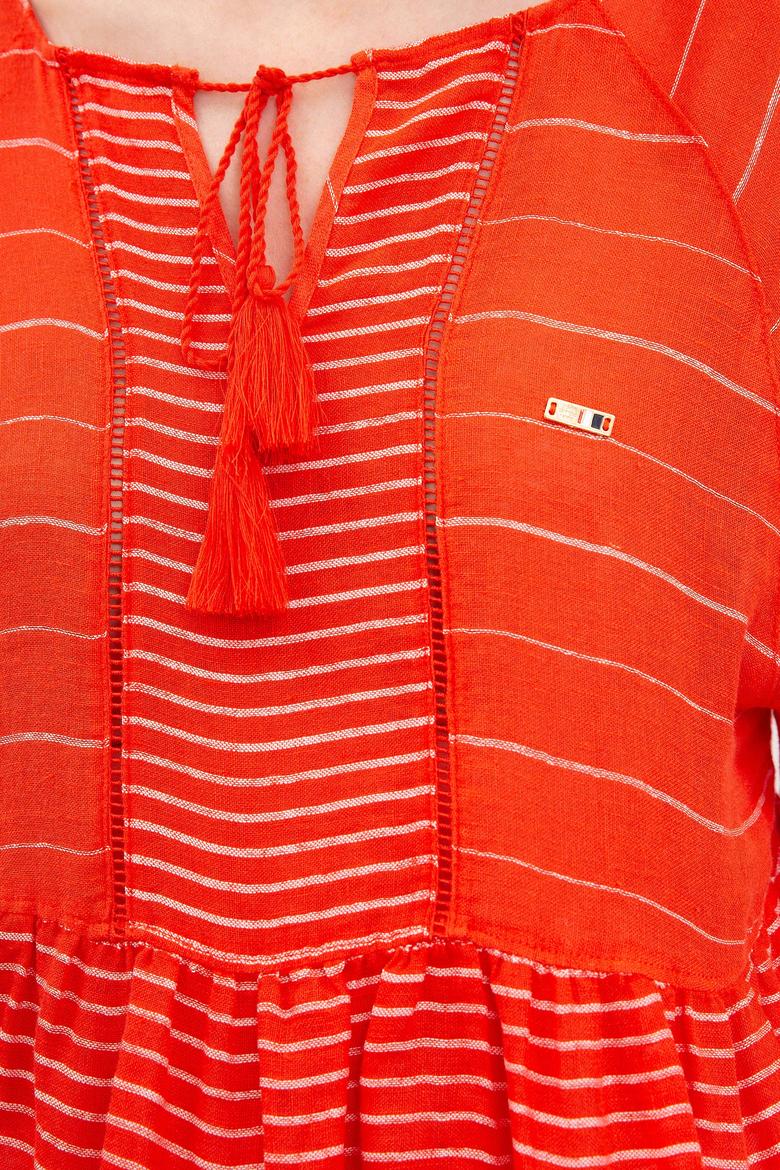 Kadın Nar Çiçeği Gömlek Uzunkol - 50219782002