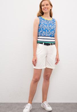 Kadın Beyaz Dokuma Şort - 50218470011