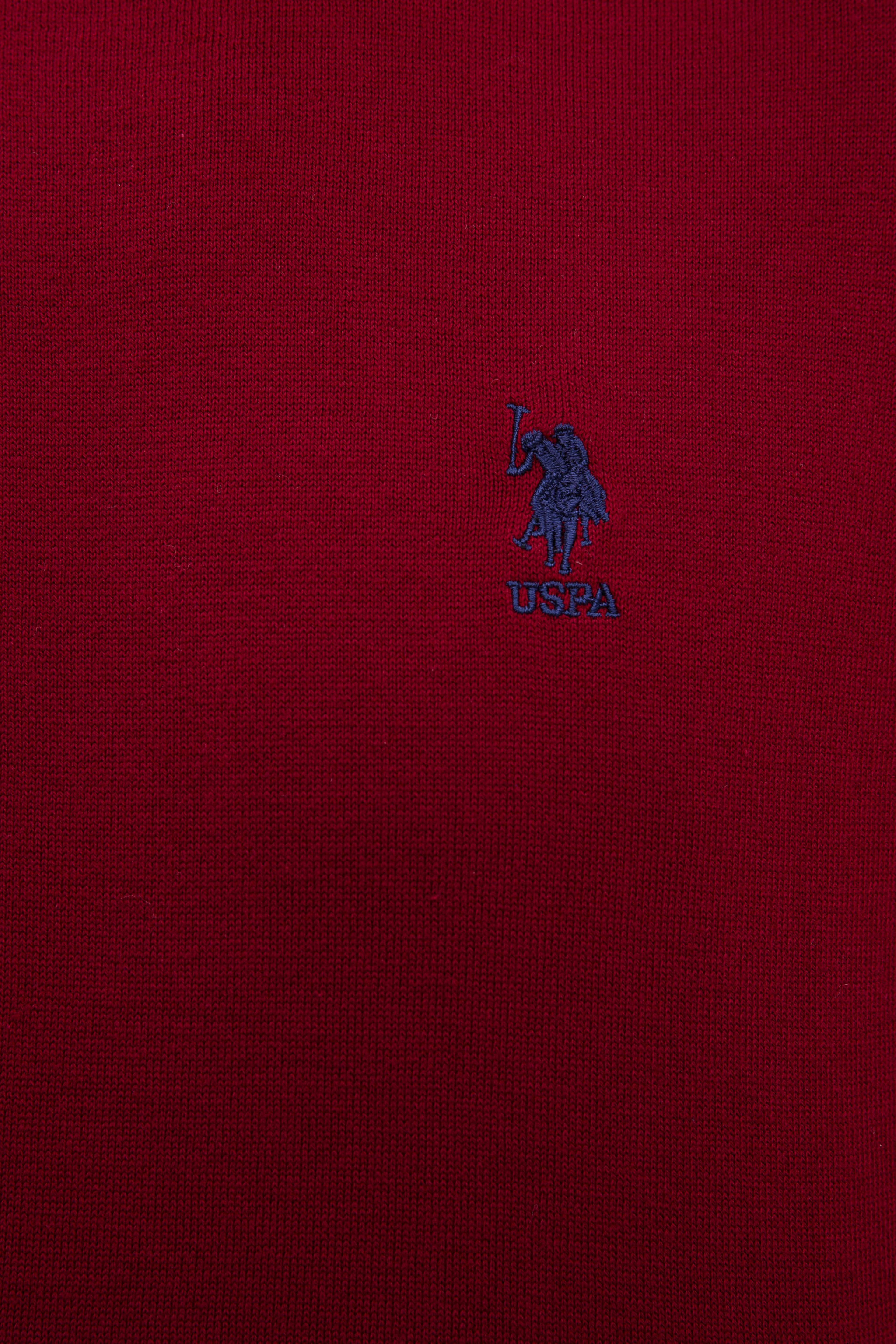 Erkek Bordo Bisiklet Yaka Triko Kazak Basic