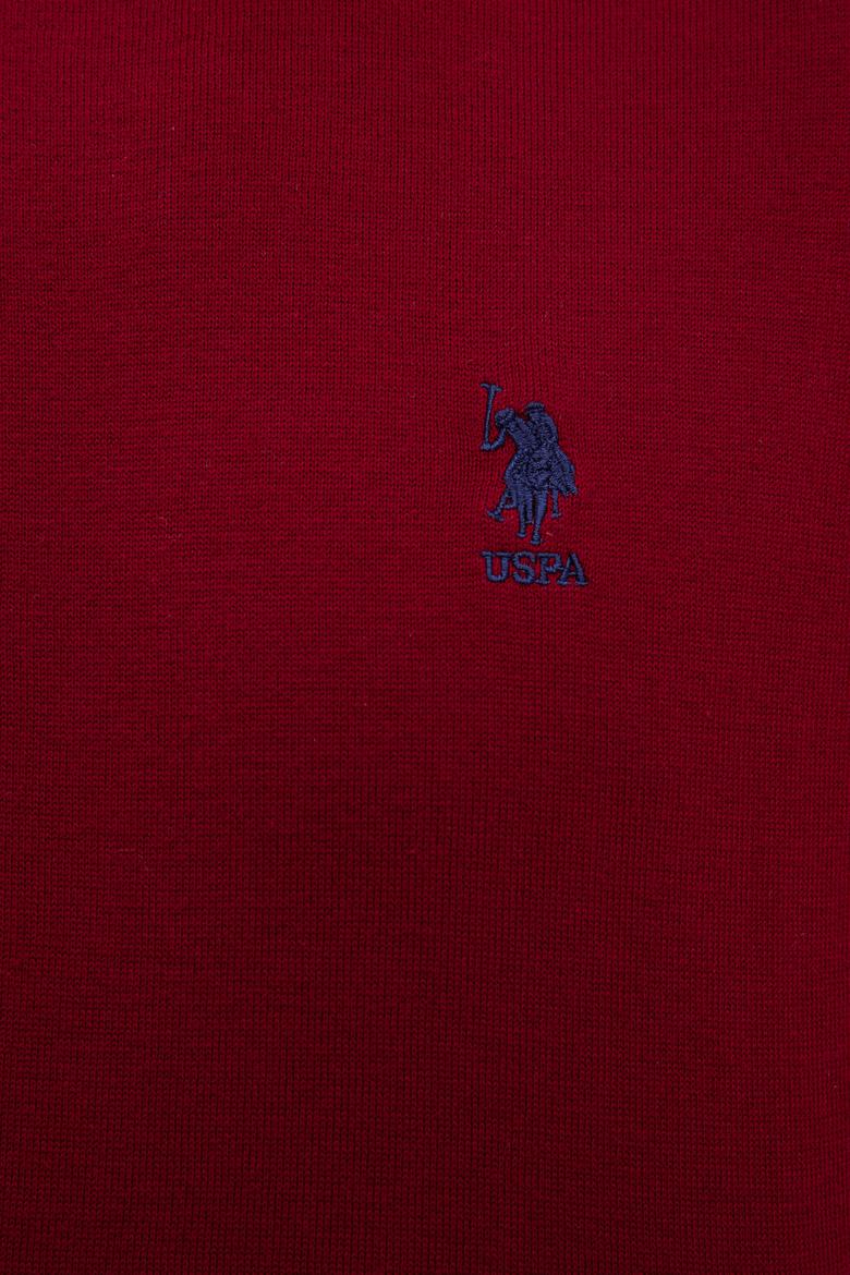 Erkek Bordo Bisiklet Yaka Triko Kazak Basic - 50206745103