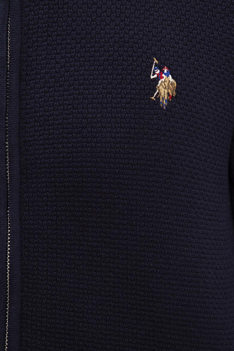 Erkek Lacivert  Triko Hırka Basic - 50206746053