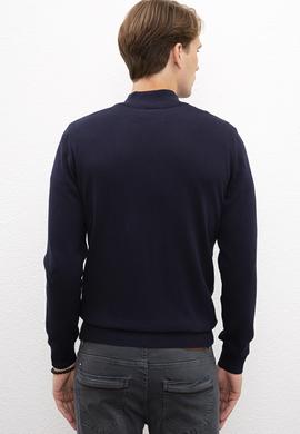 Erkek Lacivert  Triko Hırka Basic - 50206746053