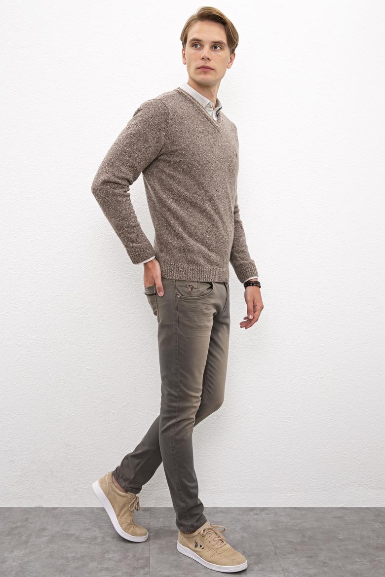 Erkek Kahverengi Denim Pantolon - 50207887004