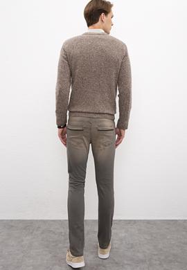 Erkek Kahverengi Denim Pantolon - 50207887004