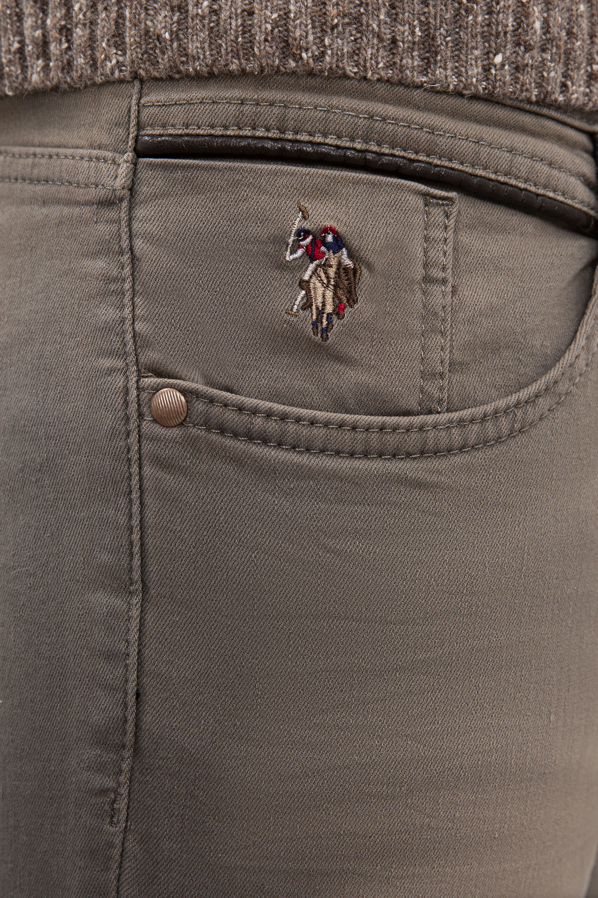 Erkek Kahverengi Denim Pantolon - Image 4