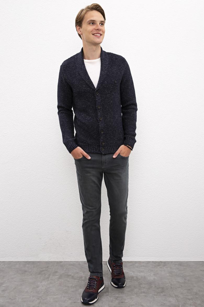 Erkek Lacivert  Triko Hırka - 50208623028