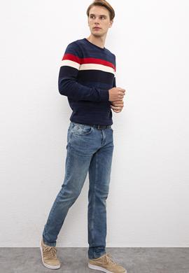 Erkek Mavi Denim Pantolon - 50215200003