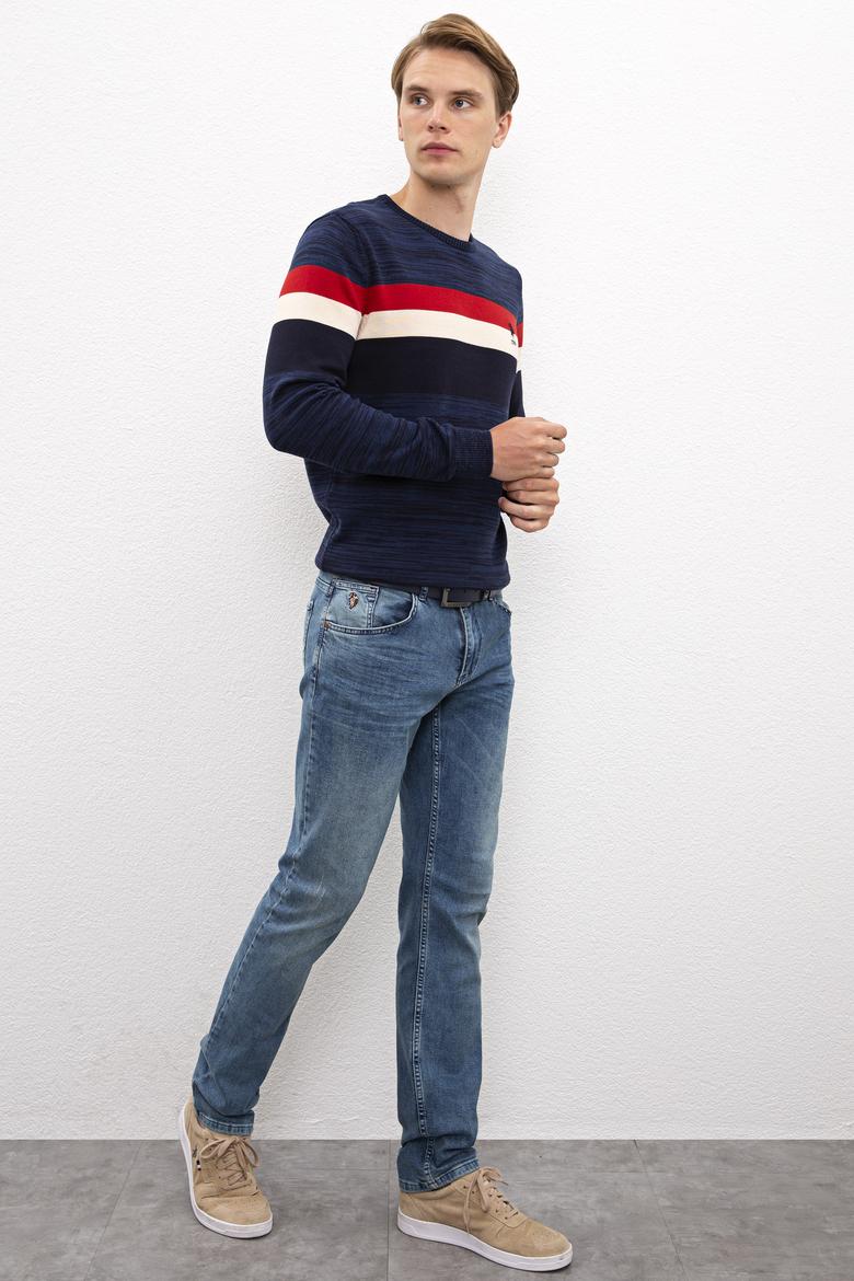 Erkek Mavi Denim Pantolon - 50215200003