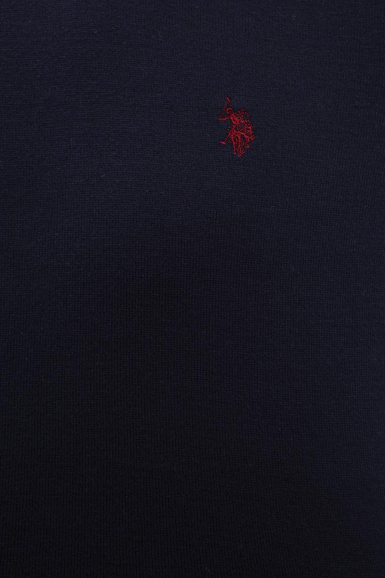 Erkek Lacivert Bisiklet Yaka Triko Kazak Basic - 50224730053