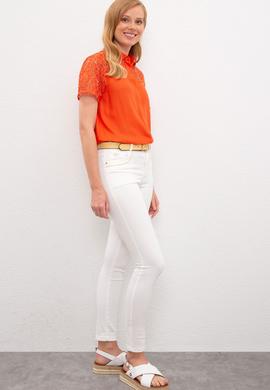 Kadın Beyaz Pantolon - 50218385026