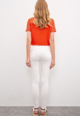 Kadın Beyaz Pantolon - 50218385026