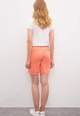 Kadın Somon Dokuma Şort - 50218470052