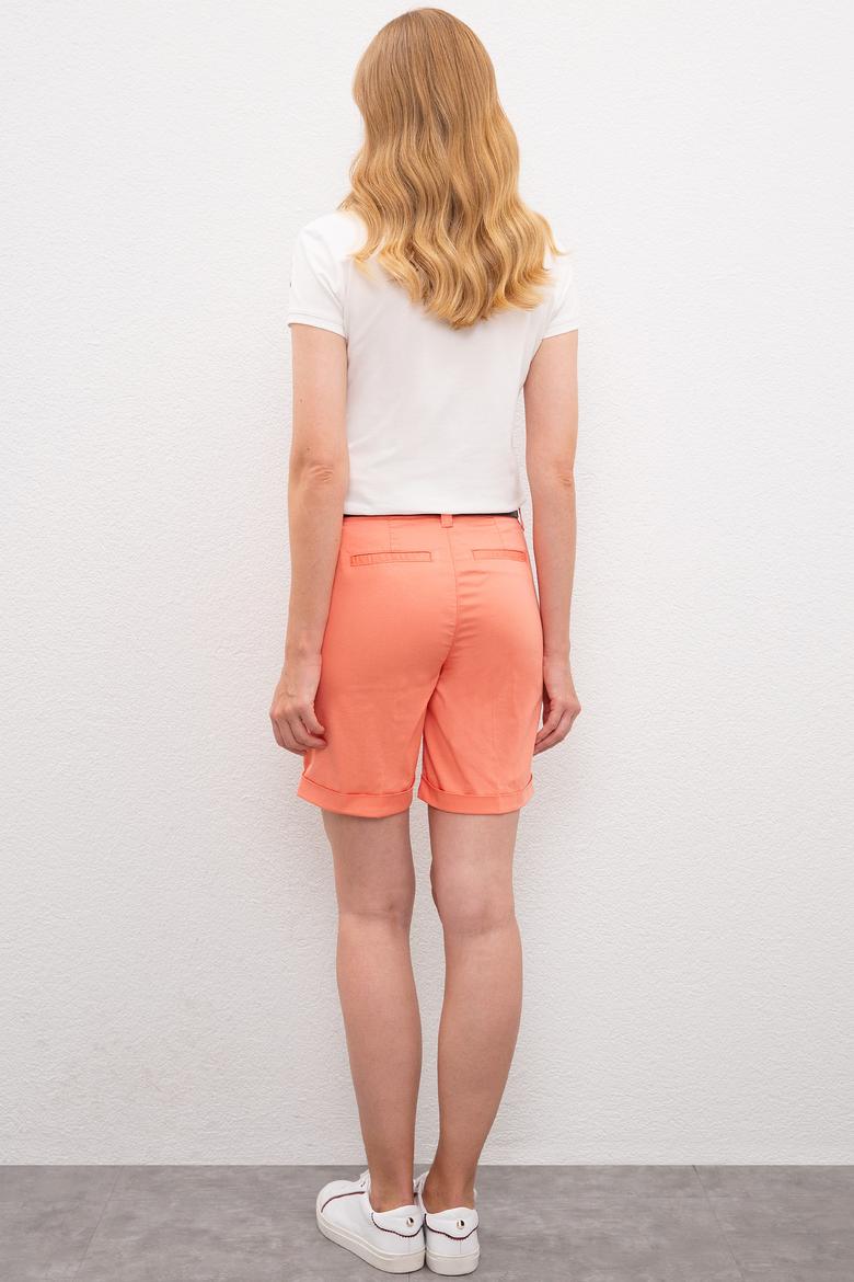Kadın Somon Dokuma Şort - 50218470052