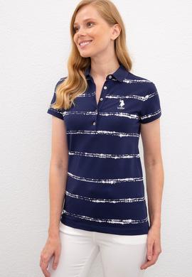 Kadın Lacivert Polo Yaka T-Shirt - 50220964003