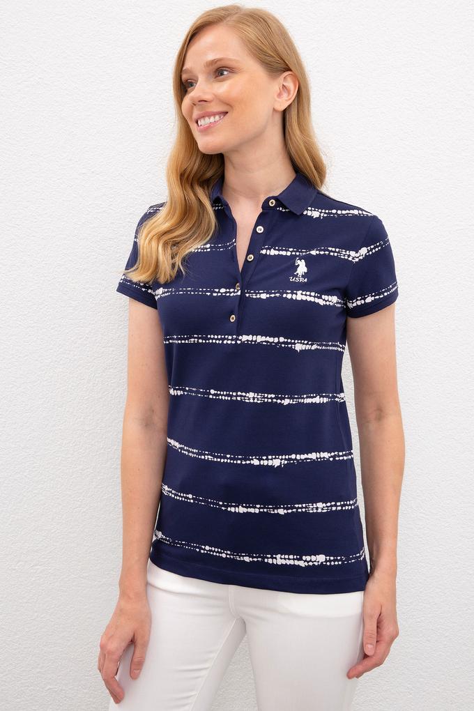 Kadın Lacivert Polo Yaka T-Shirt