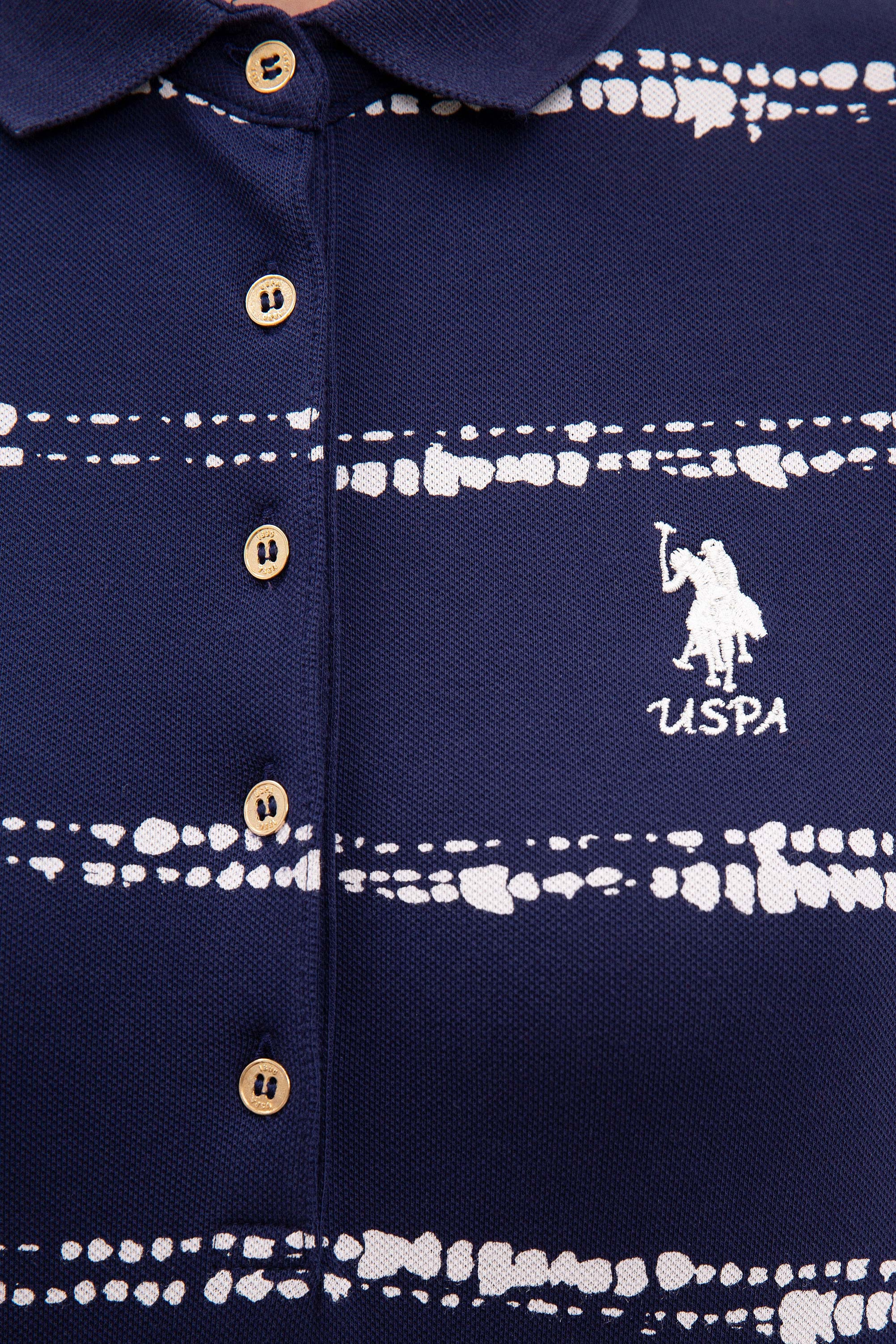 Kadın Lacivert Polo Yaka T-Shirt - Image 5