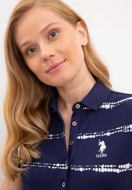 Kadın Lacivert Polo Yaka T-Shirt - 50220964003