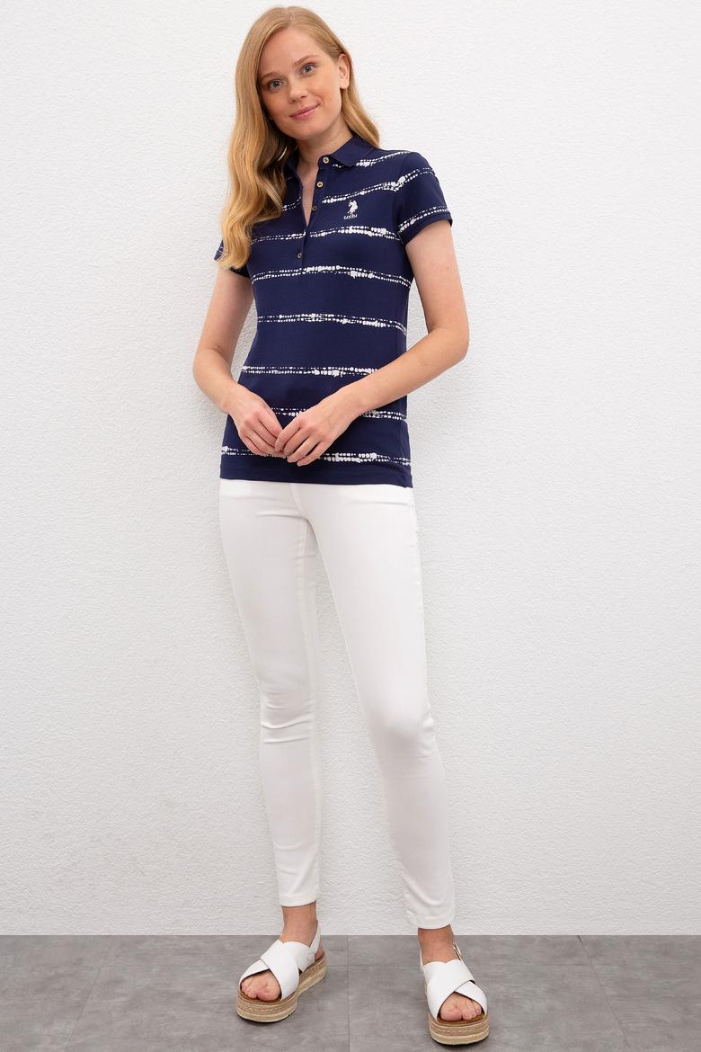 Kadın Lacivert Polo Yaka T-Shirt - 50220964003