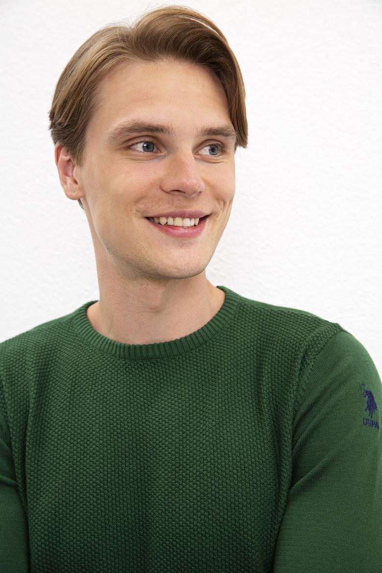 Erkek Yeşil Kazak - 50205643016