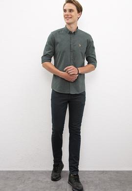 Erkek Yeşil Gömlek Uzunkol Basic - 50205791137