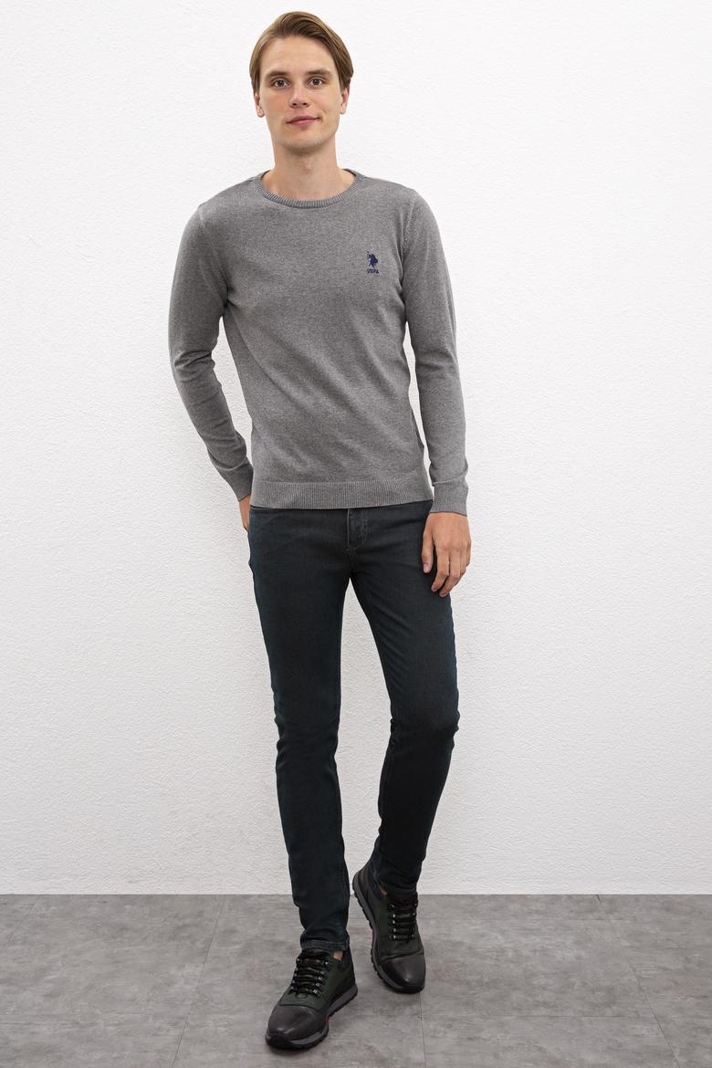 Erkek Gri Melanj Basic Kazak - 50206745043