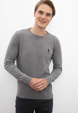 Erkek Gri Melanj Basic Kazak - 50206745043