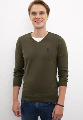 Erkek Haki Basic Kazak - 50206747032