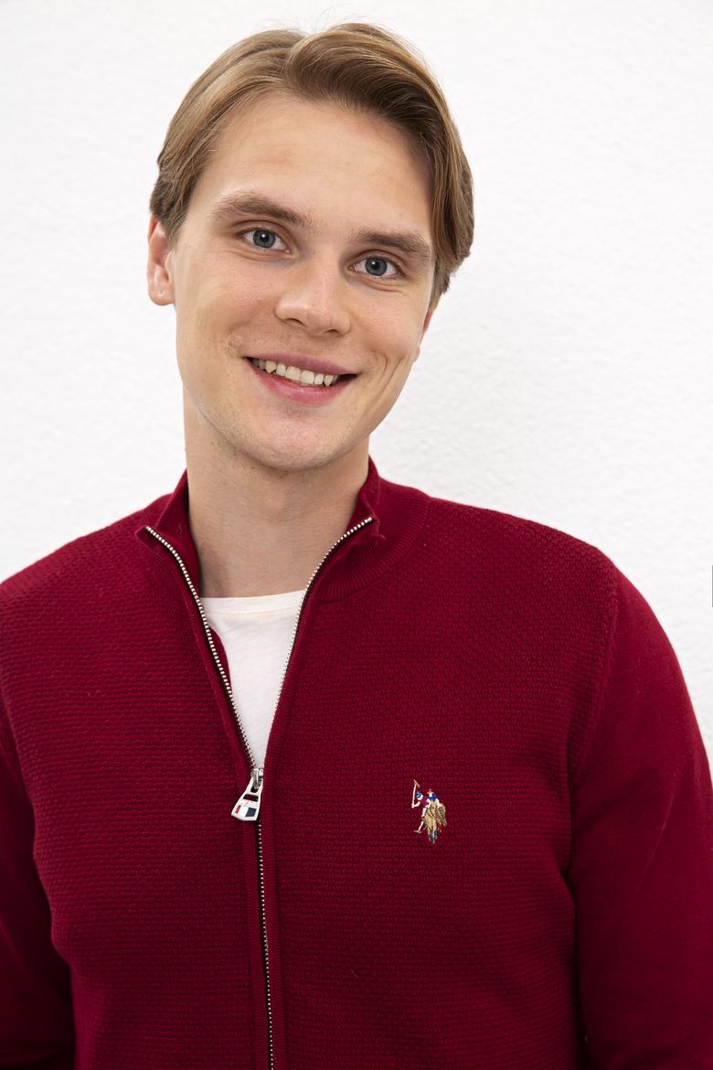 Erkek Bordo  Triko Hırka Basic - 50206746030