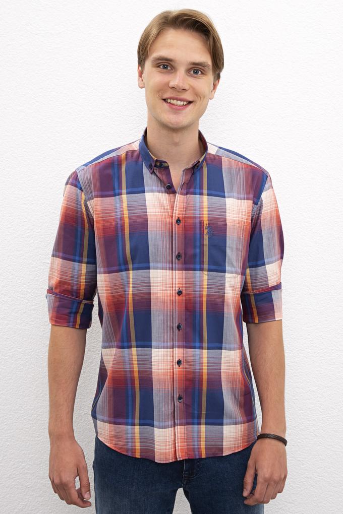 Erkek Kırmızı Gömlek Uzunkol