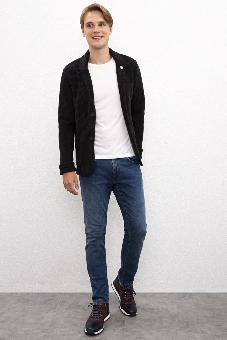 Erkek Lacivert  Triko Hırka - 50207385020