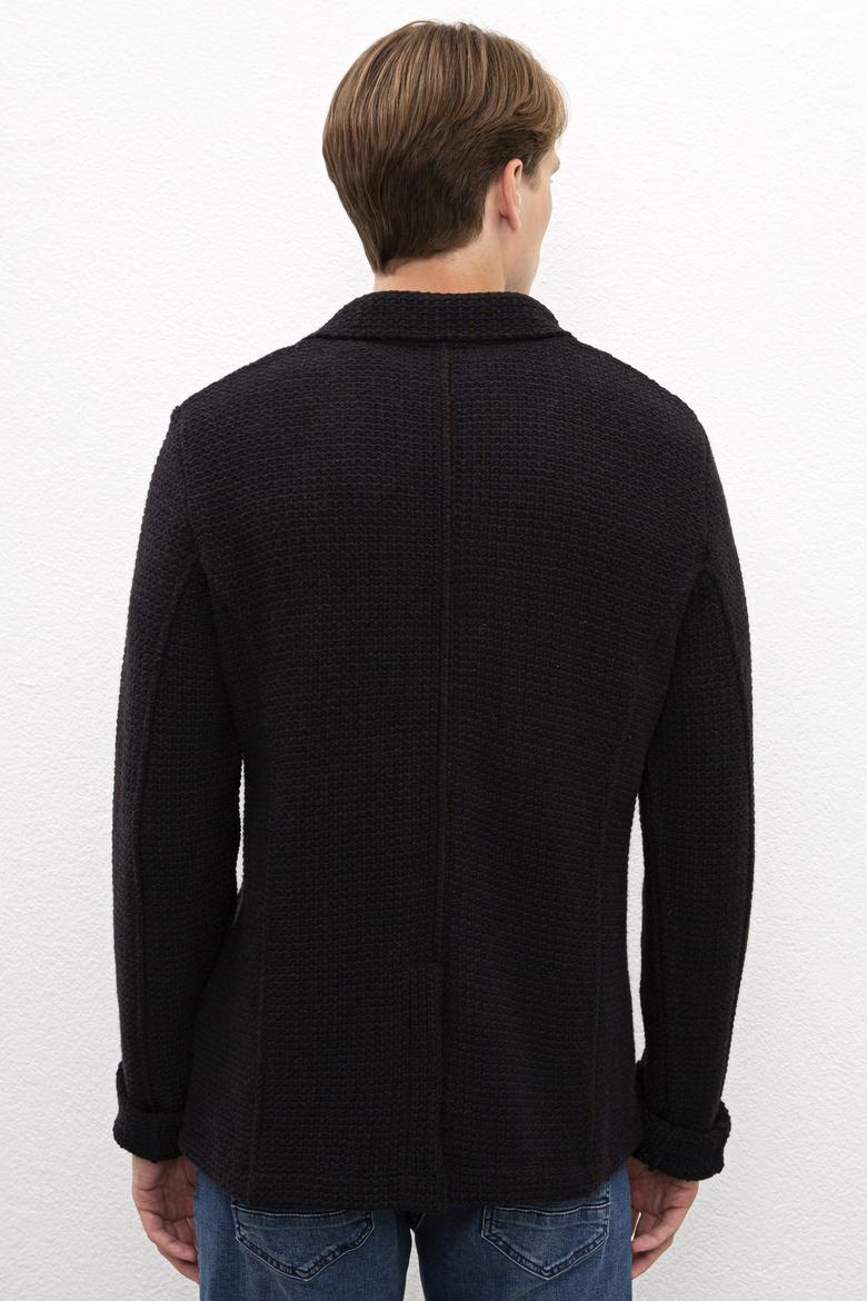 Erkek Lacivert  Triko Hırka - 50207385020