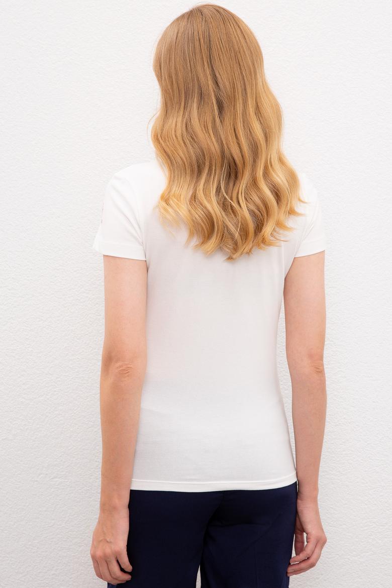 Kadın Beyaz Tişört - 50217840005