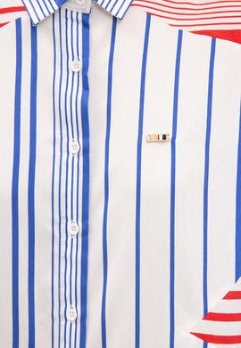 Kadın Saks Uzun Kollu Gömlek - 50218886014